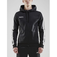 Craft Kapuzenpullover Hoodie Fullzip Pro Control schwarz/weiss Herren